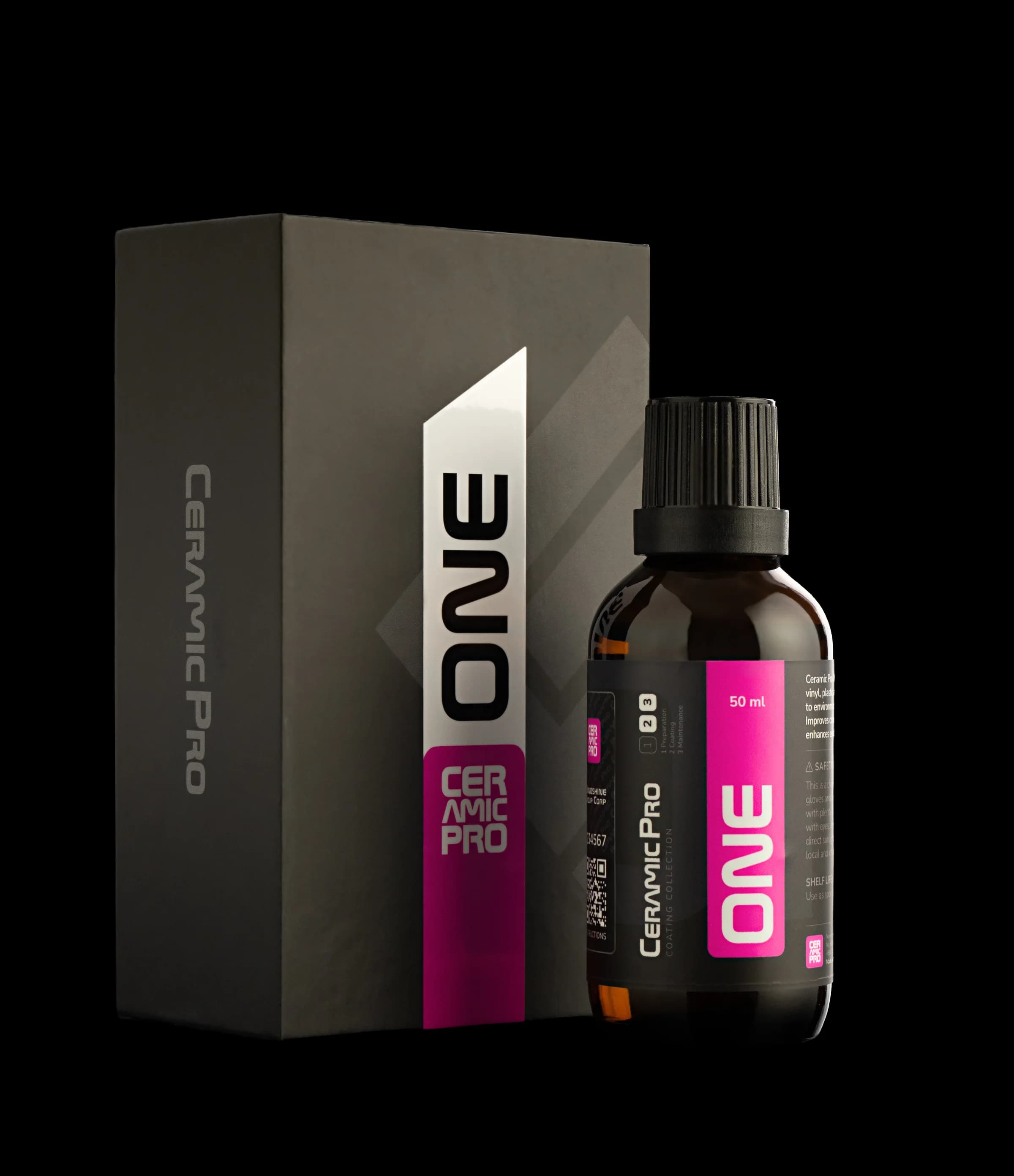 Ceramic Pro ONE 50 ml bottle in front of its box