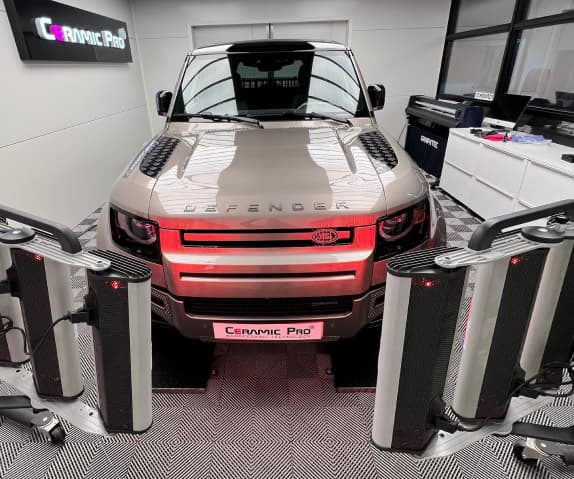 Ceramic Pro coating application on vehicle surface